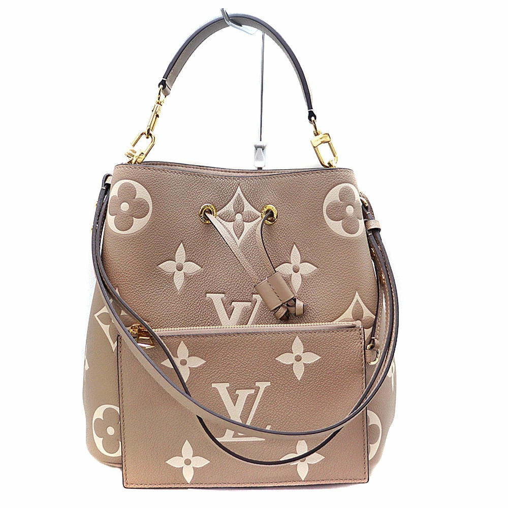 Louis Vuitton Neo Noe Shoulder Bag Bicolor Monogram Empreinte Beige